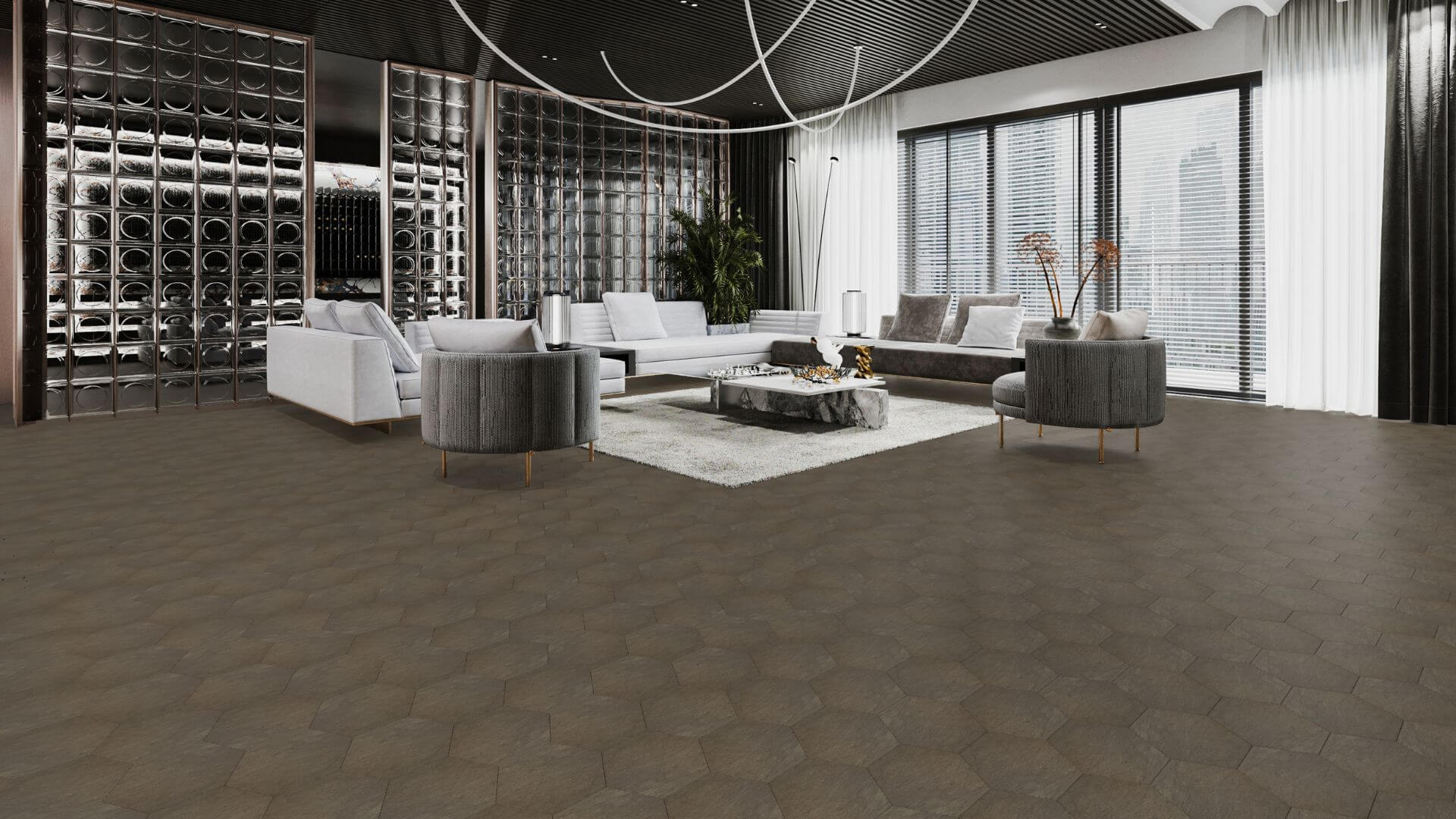 Grey Hexagone Tile 2 Grey Hexagone Tile – Image 2
